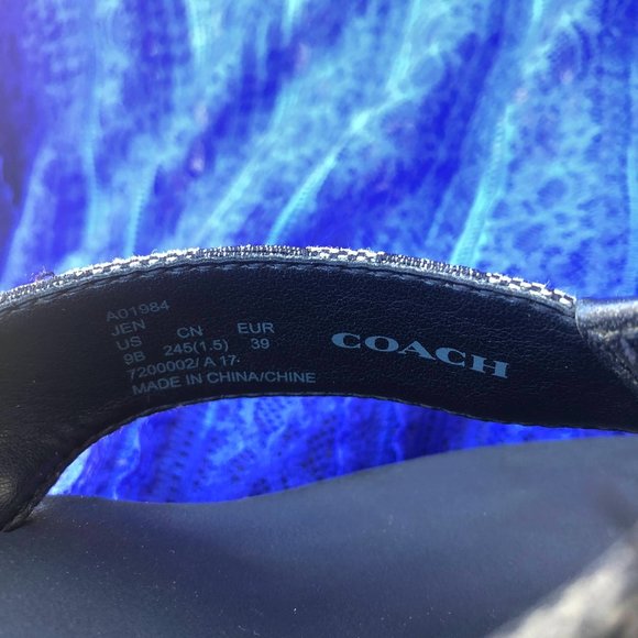 SOLD Coach Jen Platform Sandals/ Flip Flop- Smoke Coal- Size 9- Coach Logo - Picture 9 of 10